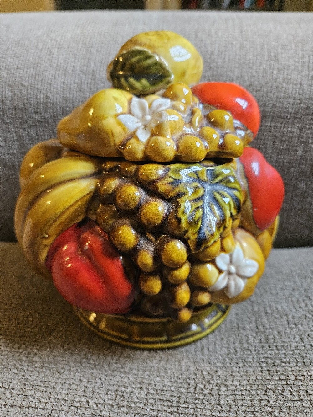 Vintage ARDCO Japan Harvest Fruit Basket Cookie Jar C1722